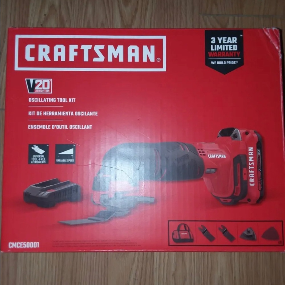 Craftsman CMCE500D1 20V Oscillating Tool Kit. Cordless. New.